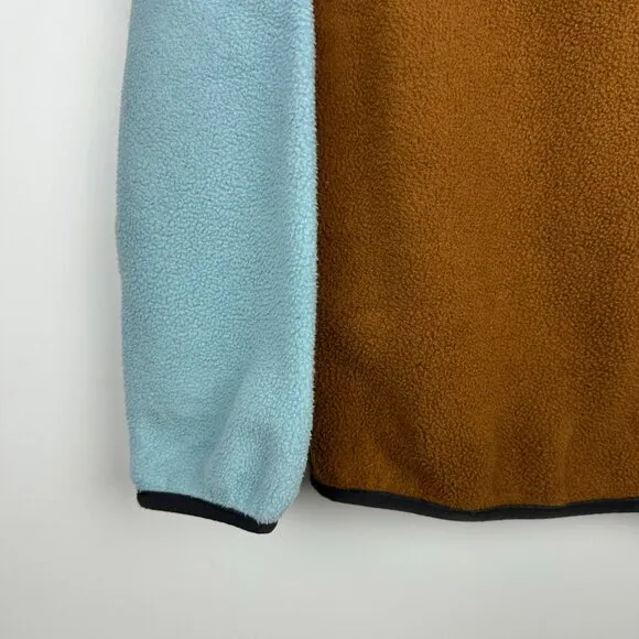 Patagonia Women's Lightweight Synchilla Fleece Snap-T Pullover XS Blue Brown