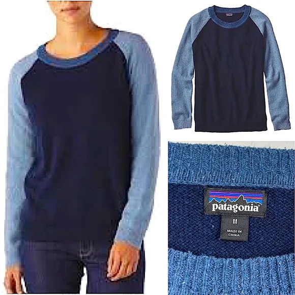 Patagonia Worn Wear Women's Loislee Crew Ragland Sleeve Pullover Sweater M