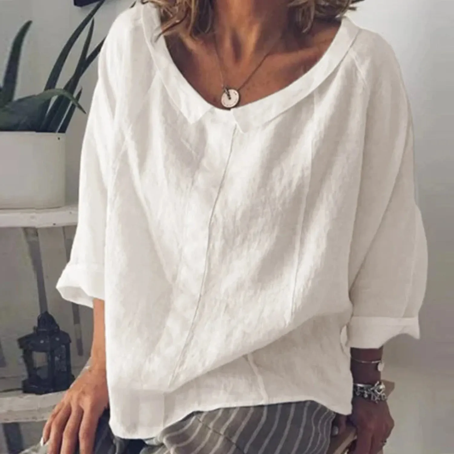 Patricia – Elegant Linen Women’s Blouse