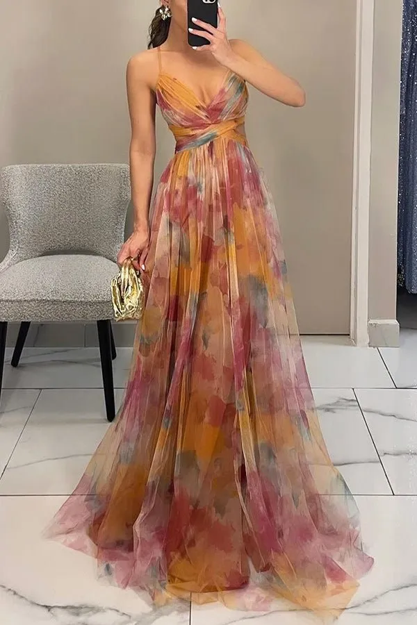 Paty® | Elegant Maxi Dress In An Elegant Floral Print