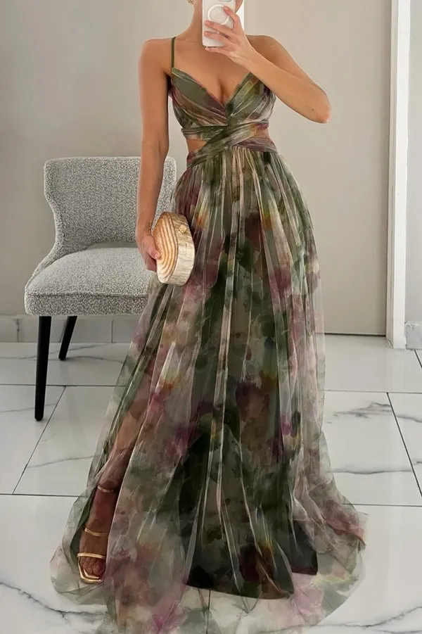 Paty® | Elegant Maxi Dress In An Elegant Floral Print