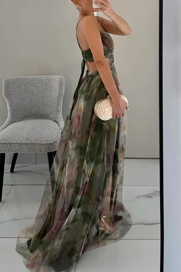 Paty® | Elegant Maxi Dress In An Elegant Floral Print