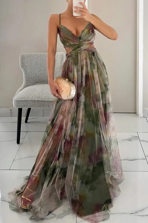 Paty® | Elegant Maxi Dress In An Elegant Floral Print