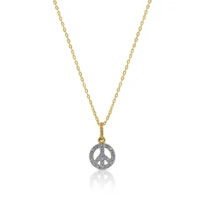 Peace Pave Necklace