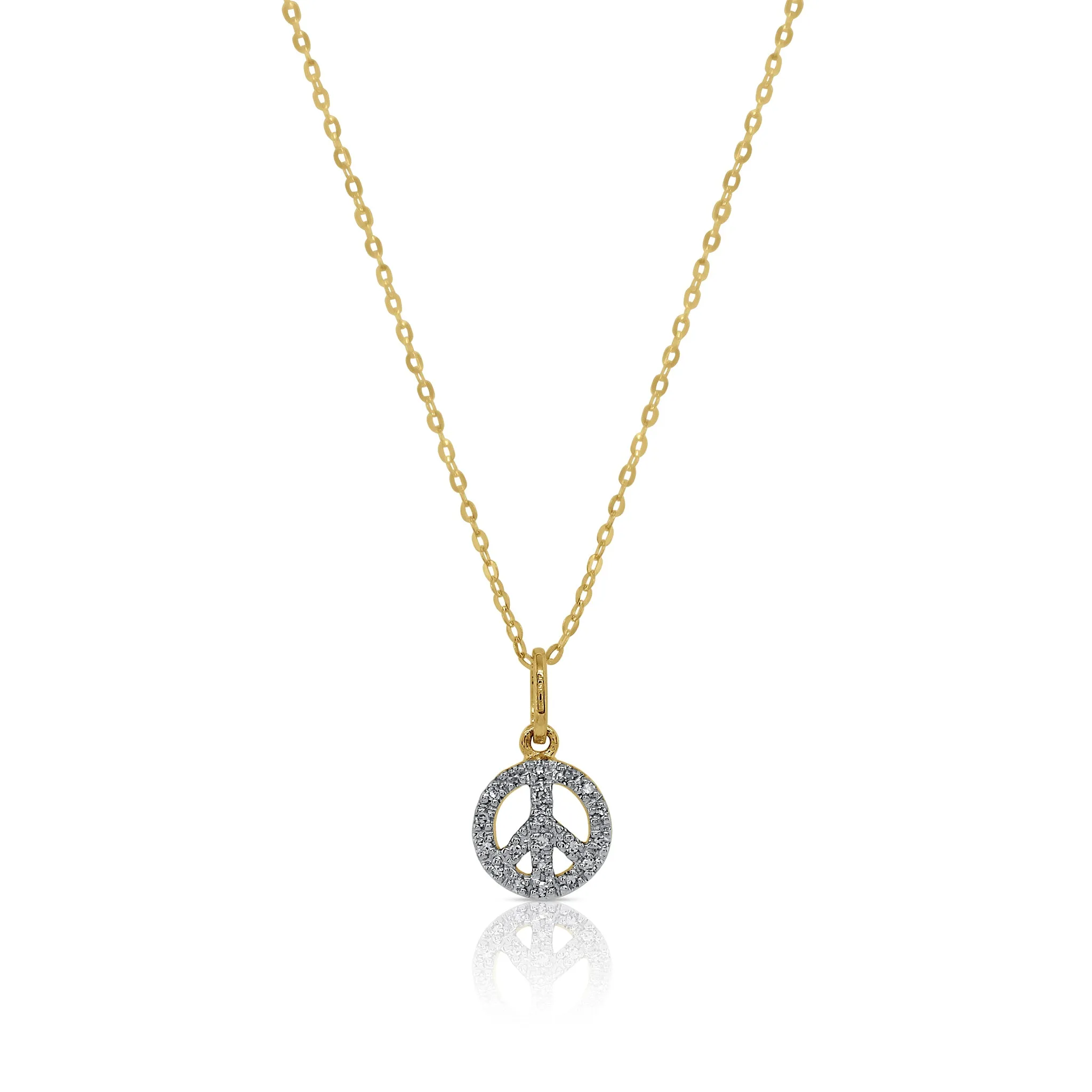 Peace Pave Necklace