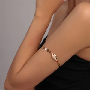 Pearl & 18K Gold-Plated Sequin Shell Arm Chain