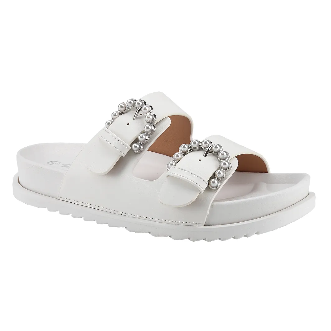 Pearl Buckle Sandals