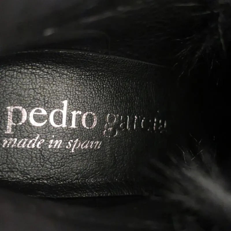 Pedro Garcia Olaf High Top Sneakers Black Shearling & Suede Size 37.5