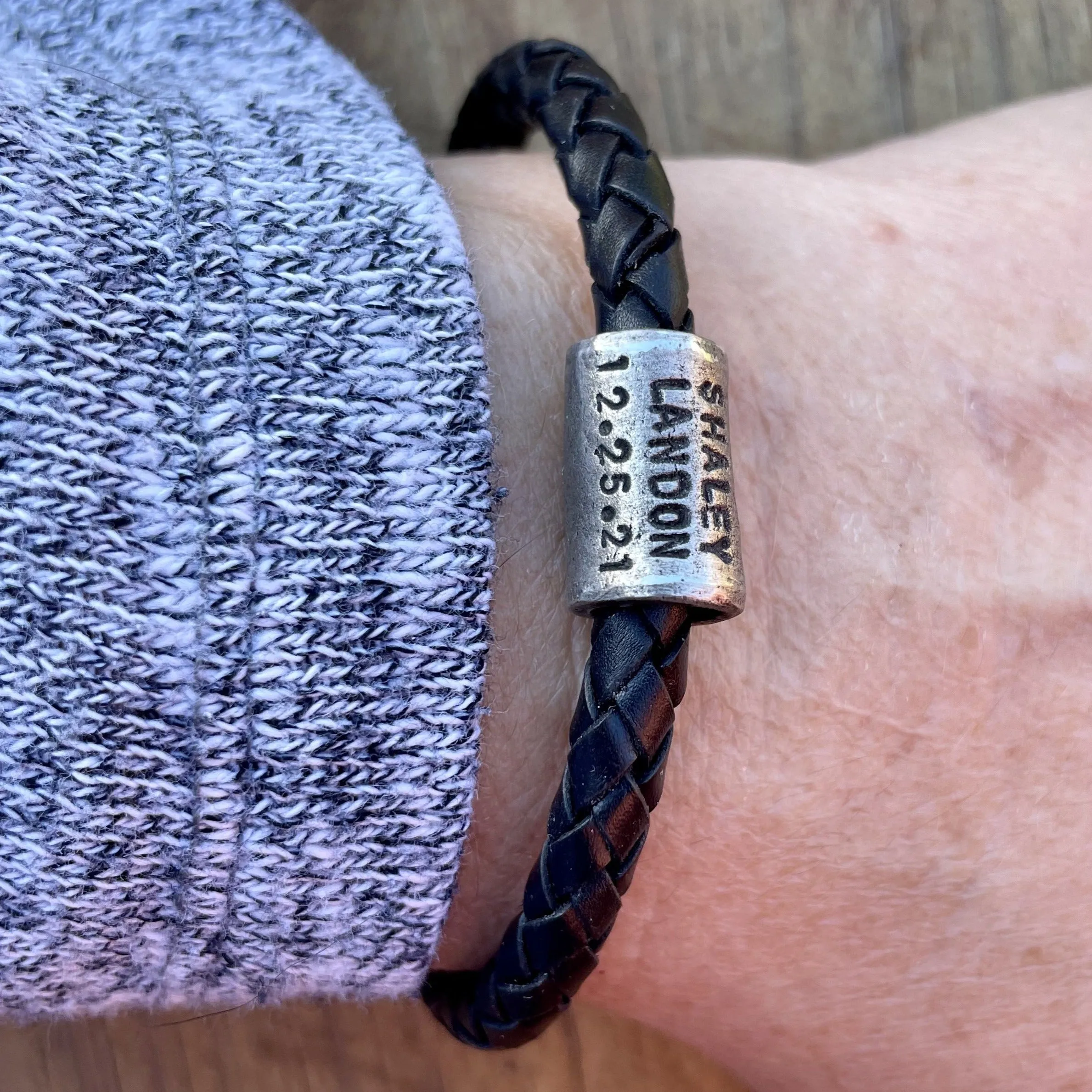 Personalized Leather Bracelet | Custom Bracelet for Men or Women