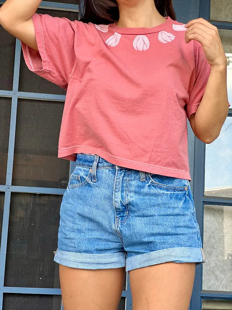 Pikake Petals Crop Tee