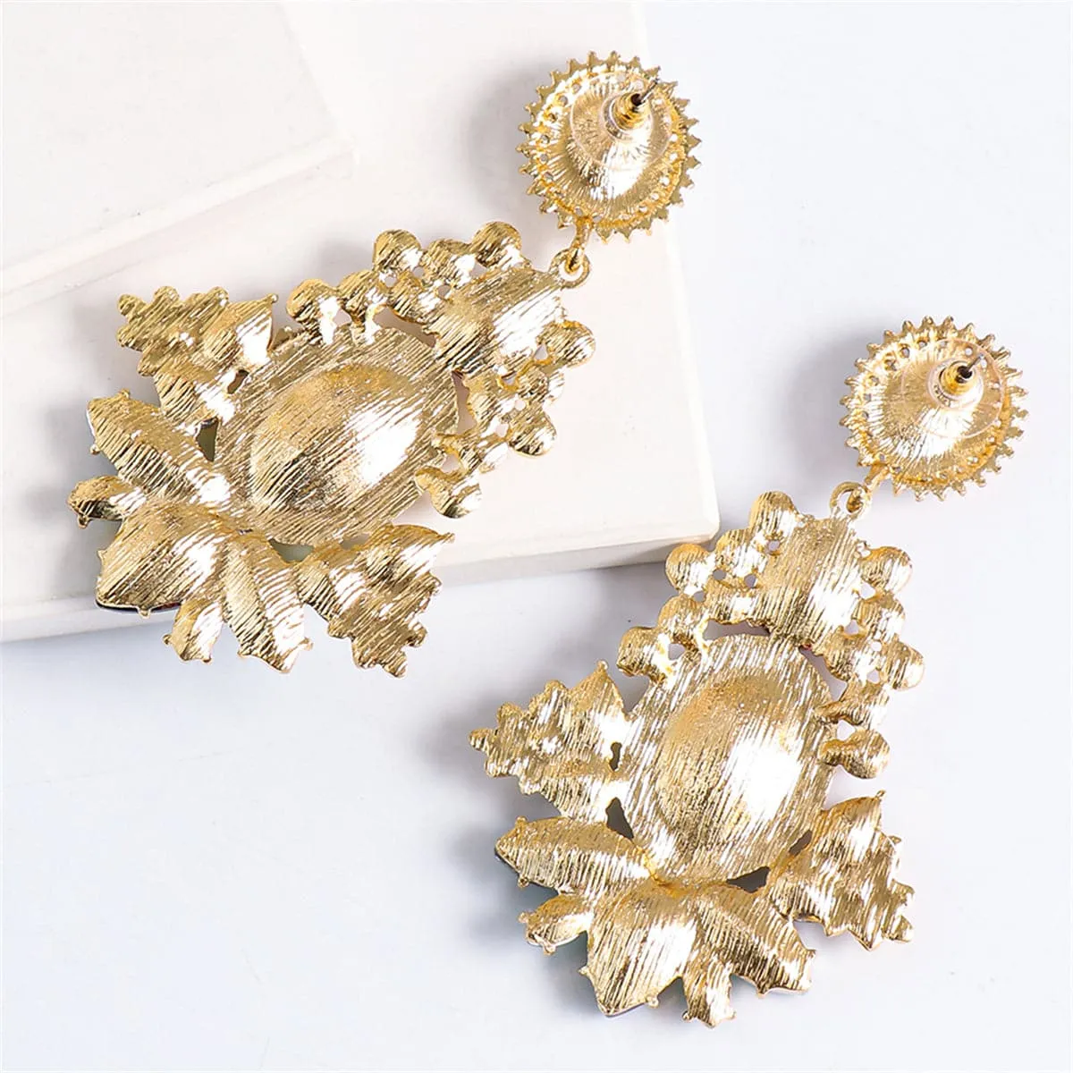 Pink Crystal & Cubic Zirconia Pearl 18K Gold-Plated Drop Earrings