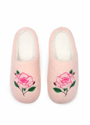 Pink Roses Slippers