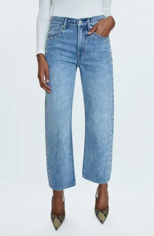Pistola Lexi Mid Rise Bowed Straight Jean -Satellite