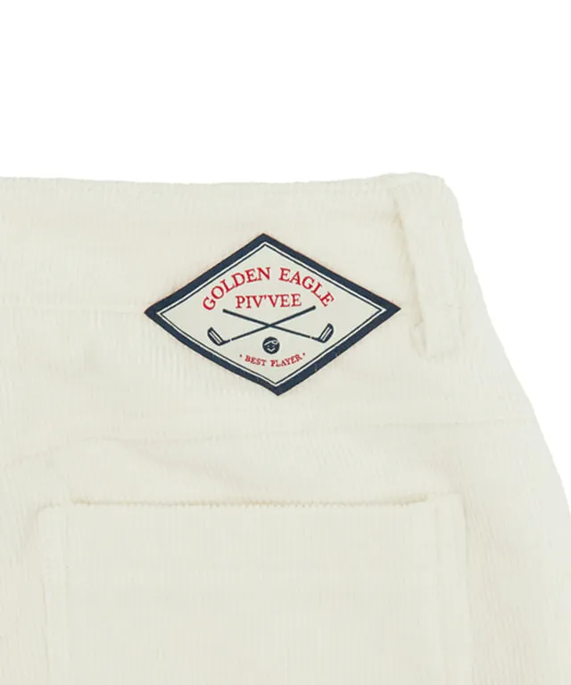 PIV'VEE Classic Corduroy Trousers - Cloud White