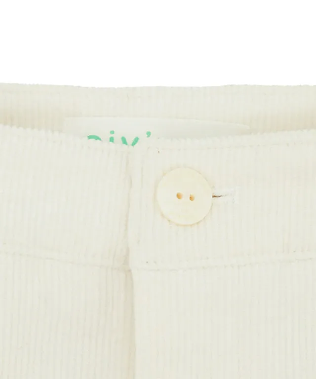 PIV'VEE Classic Corduroy Trousers - Cloud White