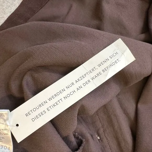 Poetry Women's Brown Corduroy Maxi Skirt Front Pleats with button Detail Size 12