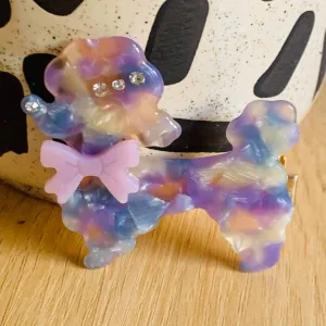 Poodle Acetate Hair Clip
