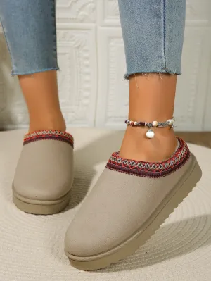 PREORDER Round Toe Platform Slippers