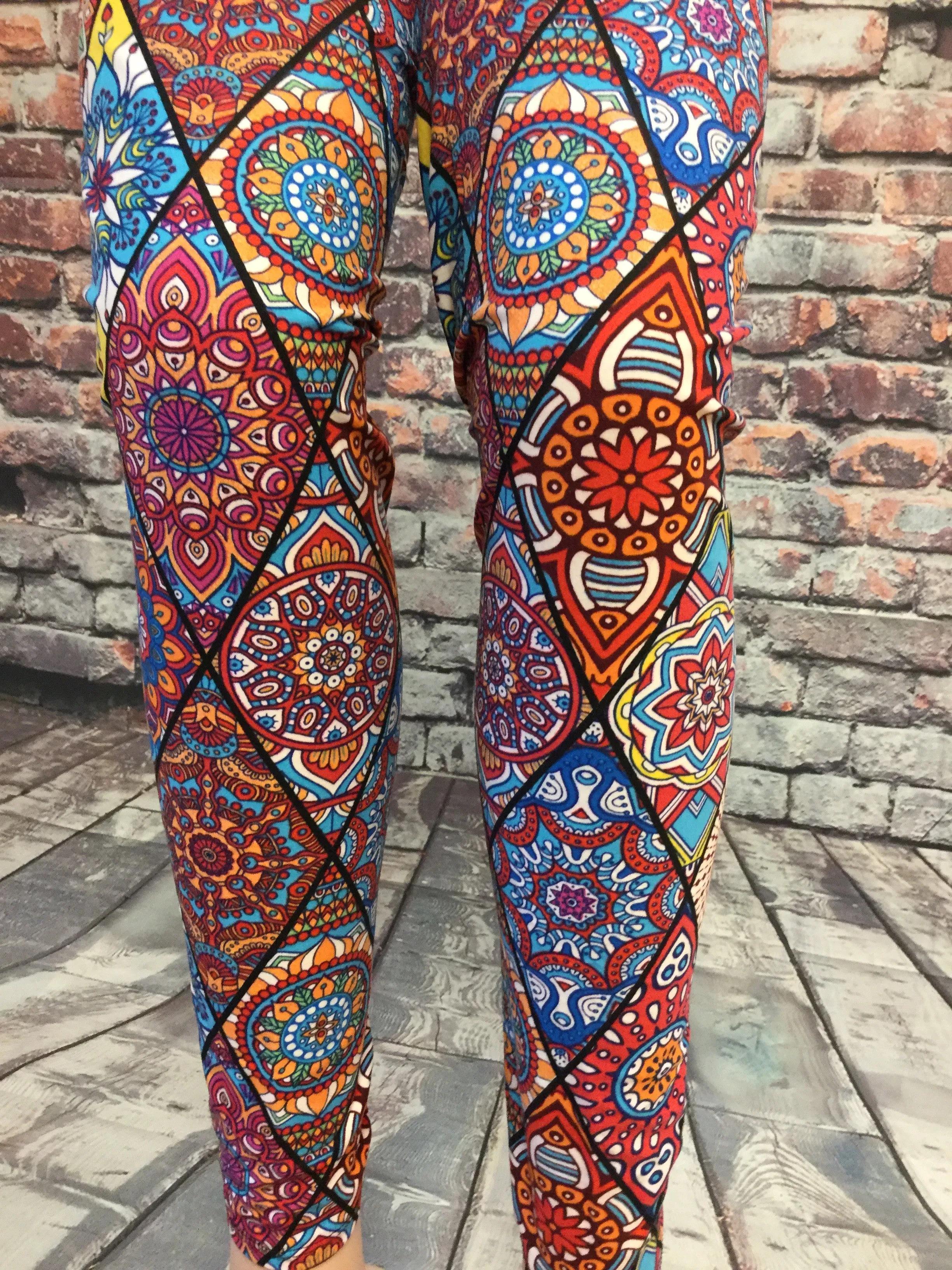 Printed Leggings "Stain Glass"