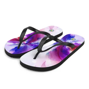 Purple Watercolor Butterflies - Flip-Flops