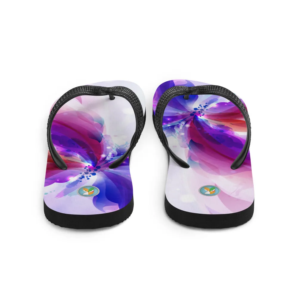 Purple Watercolor Butterflies - Flip-Flops