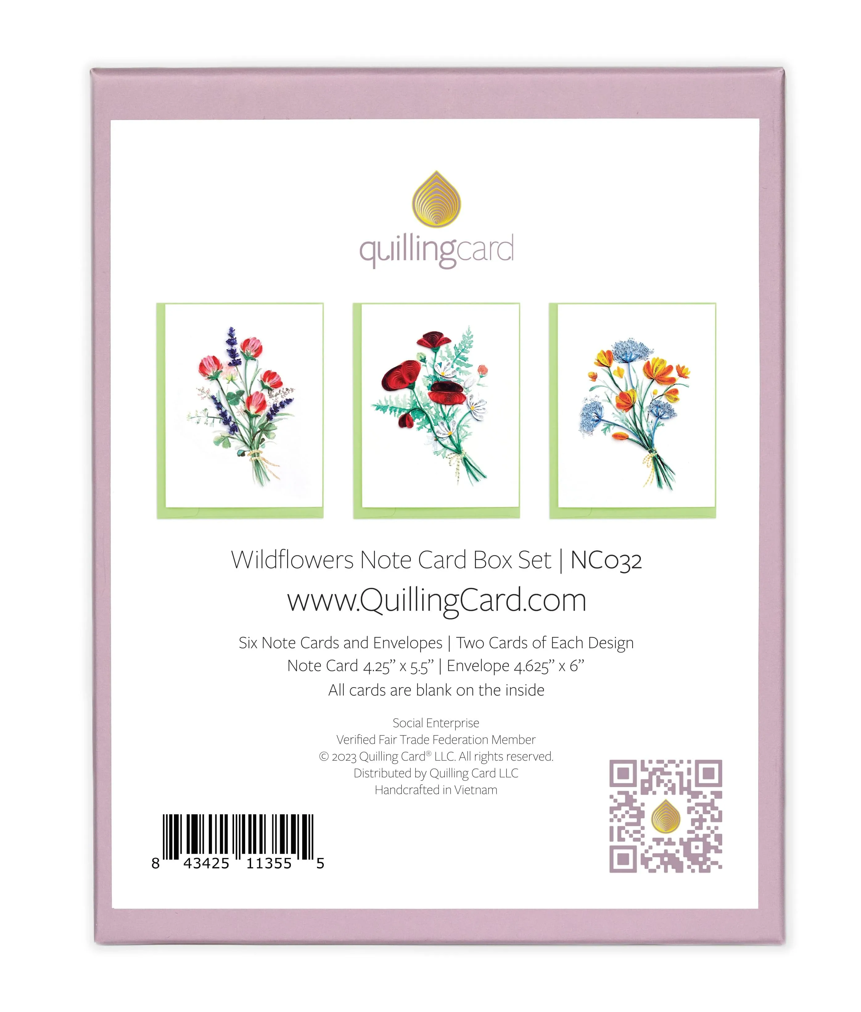 Quilled Wildflower Note Card Box Set