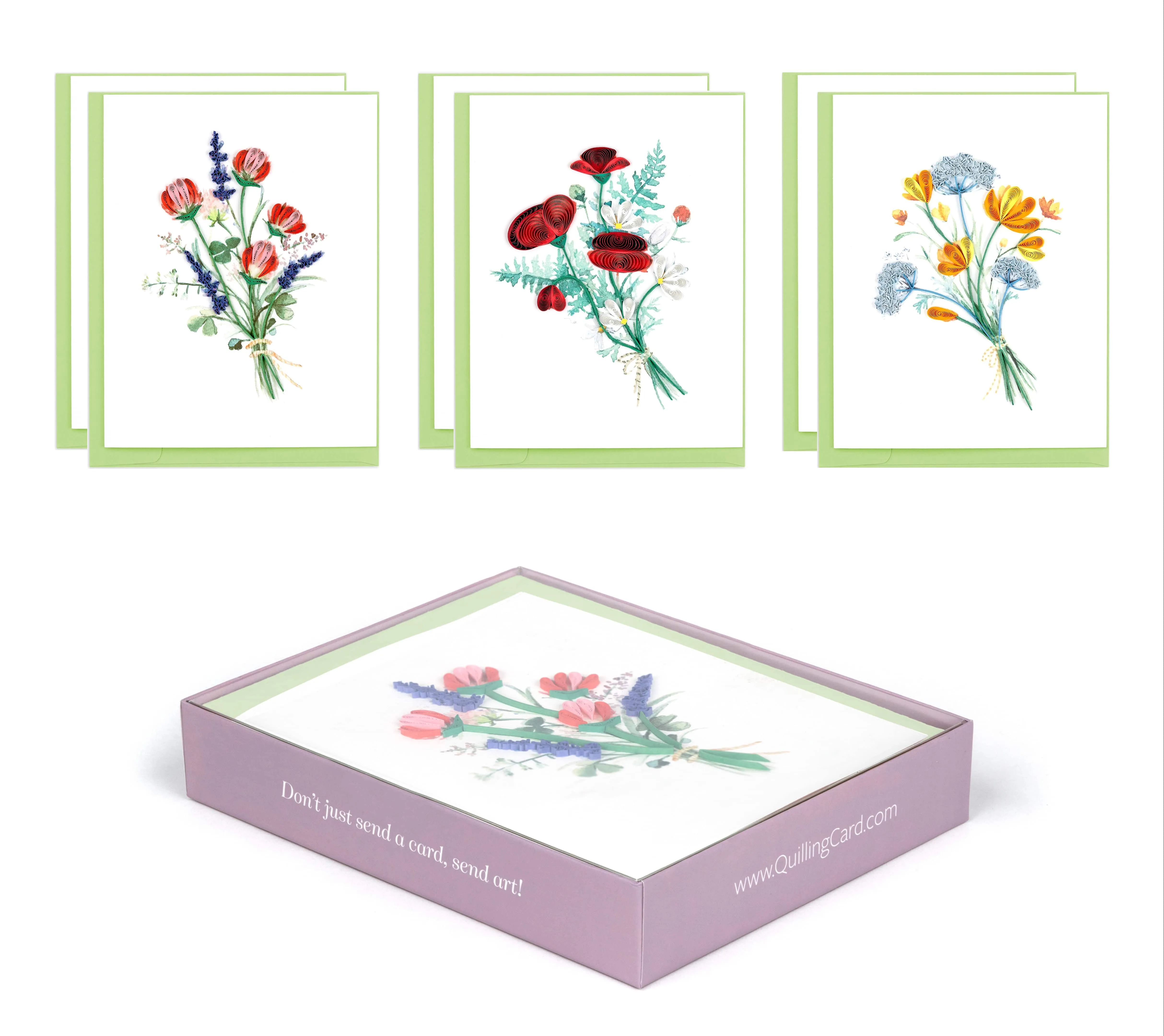 Quilled Wildflower Note Card Box Set