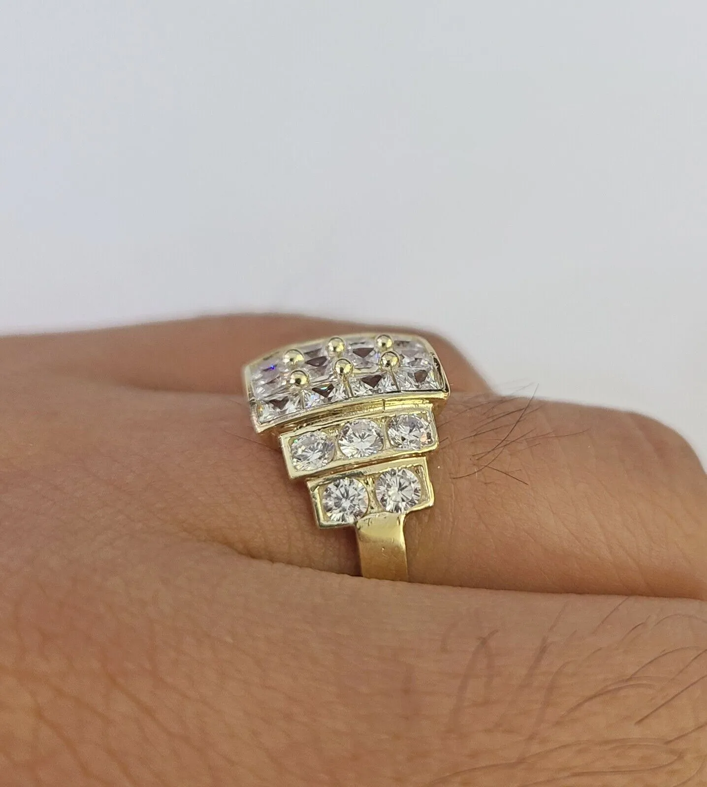 Real 10k Yellow Gold Ring Wedding Engagement Casual 10Kt