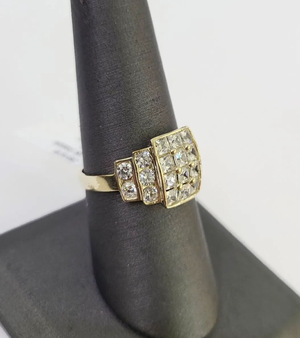 Real 10k Yellow Gold Ring Wedding Engagement Casual 10Kt