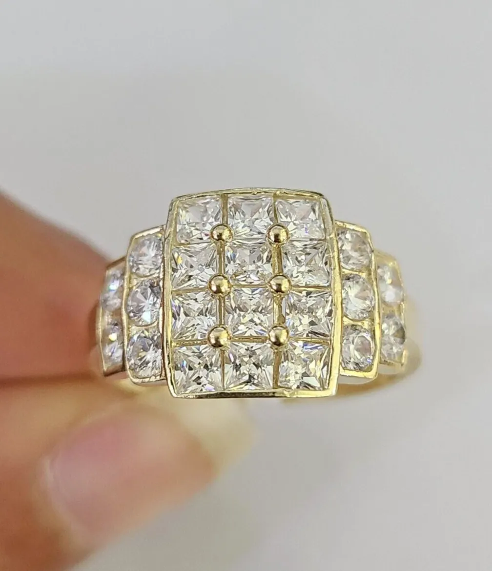 Real 10k Yellow Gold Ring Wedding Engagement Casual 10Kt