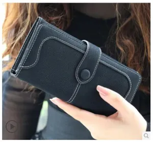 Retro Matte Suede - Women's Wallet Clutch