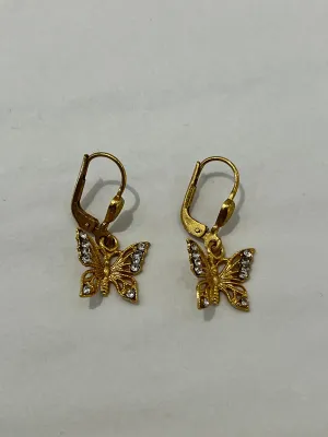 Rhinestone Butterfly Earrings