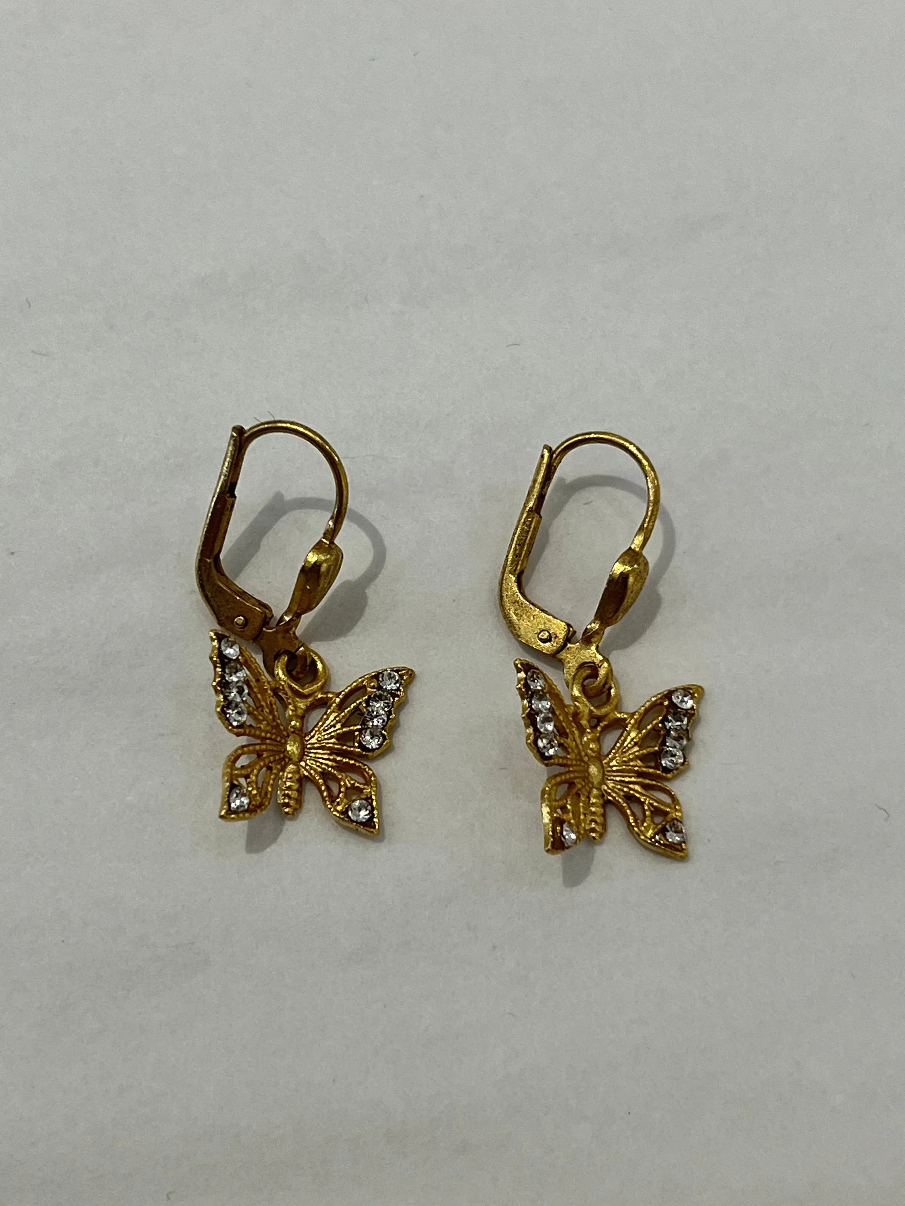 Rhinestone Butterfly Earrings