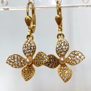 Rhinestone Flower Earring