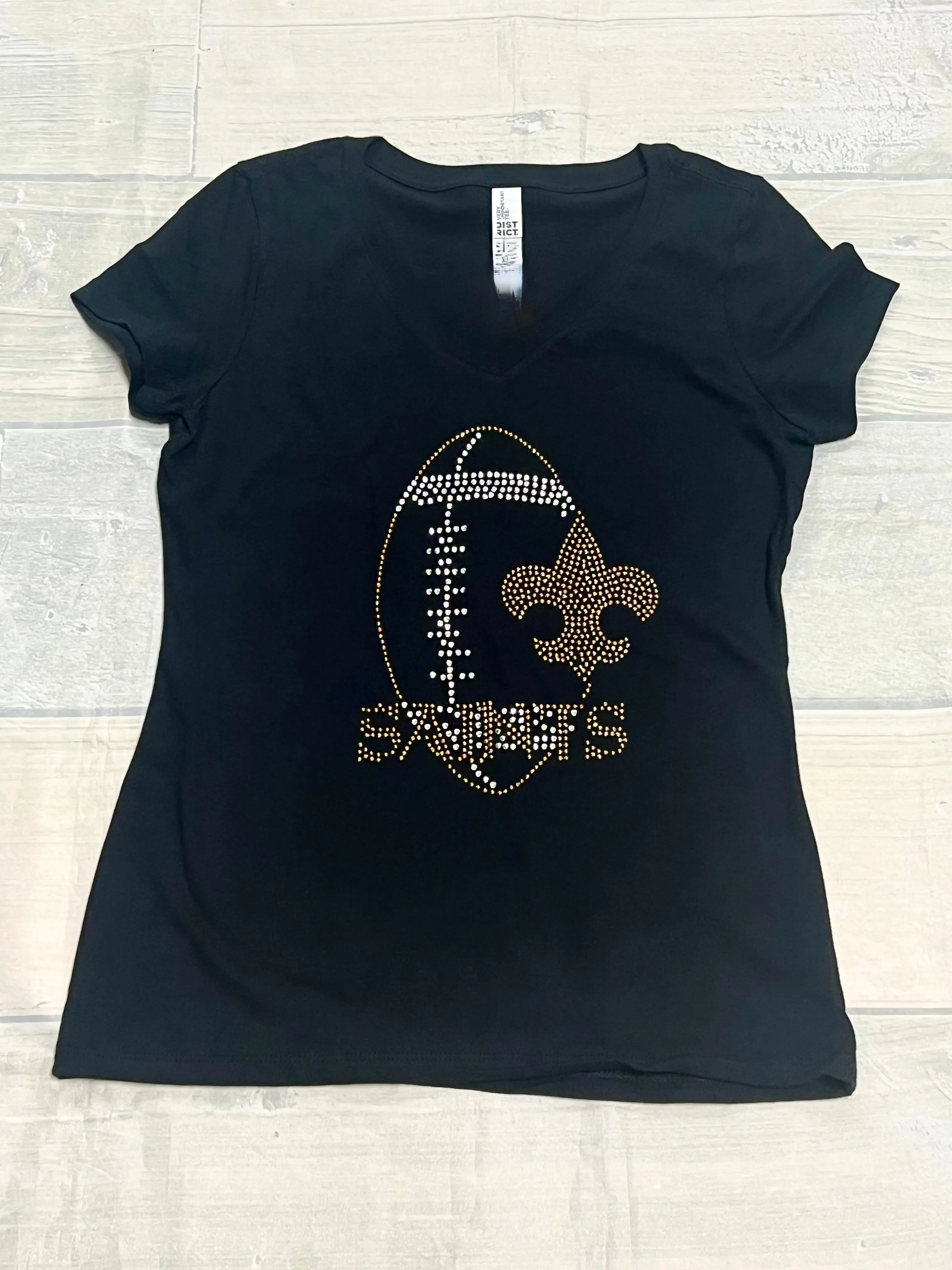 Rhinestone Saints Football t-shirt