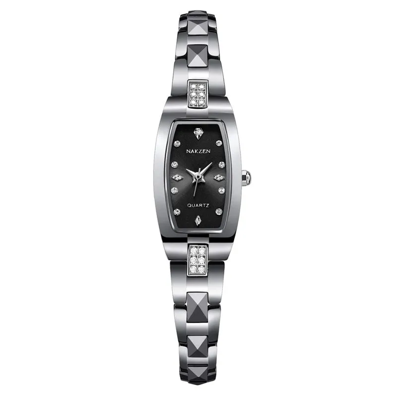 Rhinestone Scale Tungsten Steel Strap Women's Watch