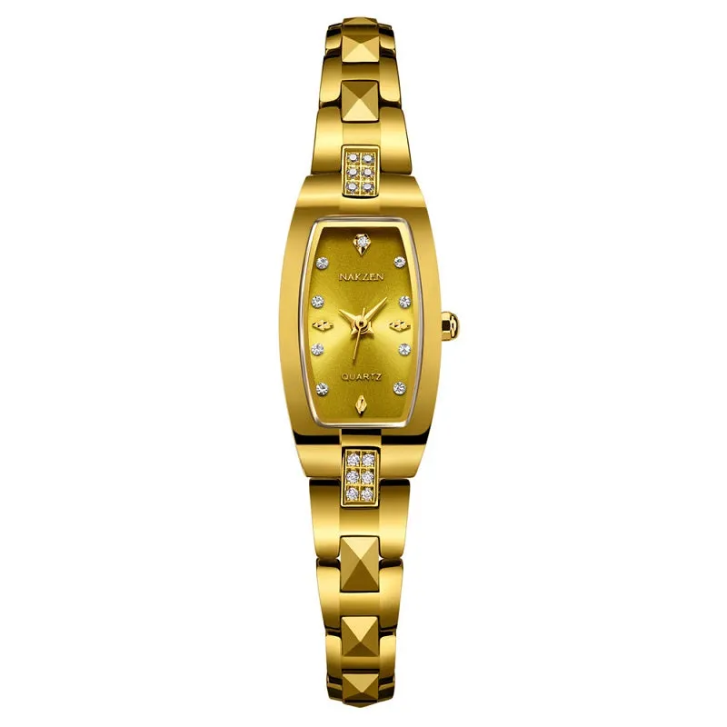 Rhinestone Scale Tungsten Steel Strap Women's Watch