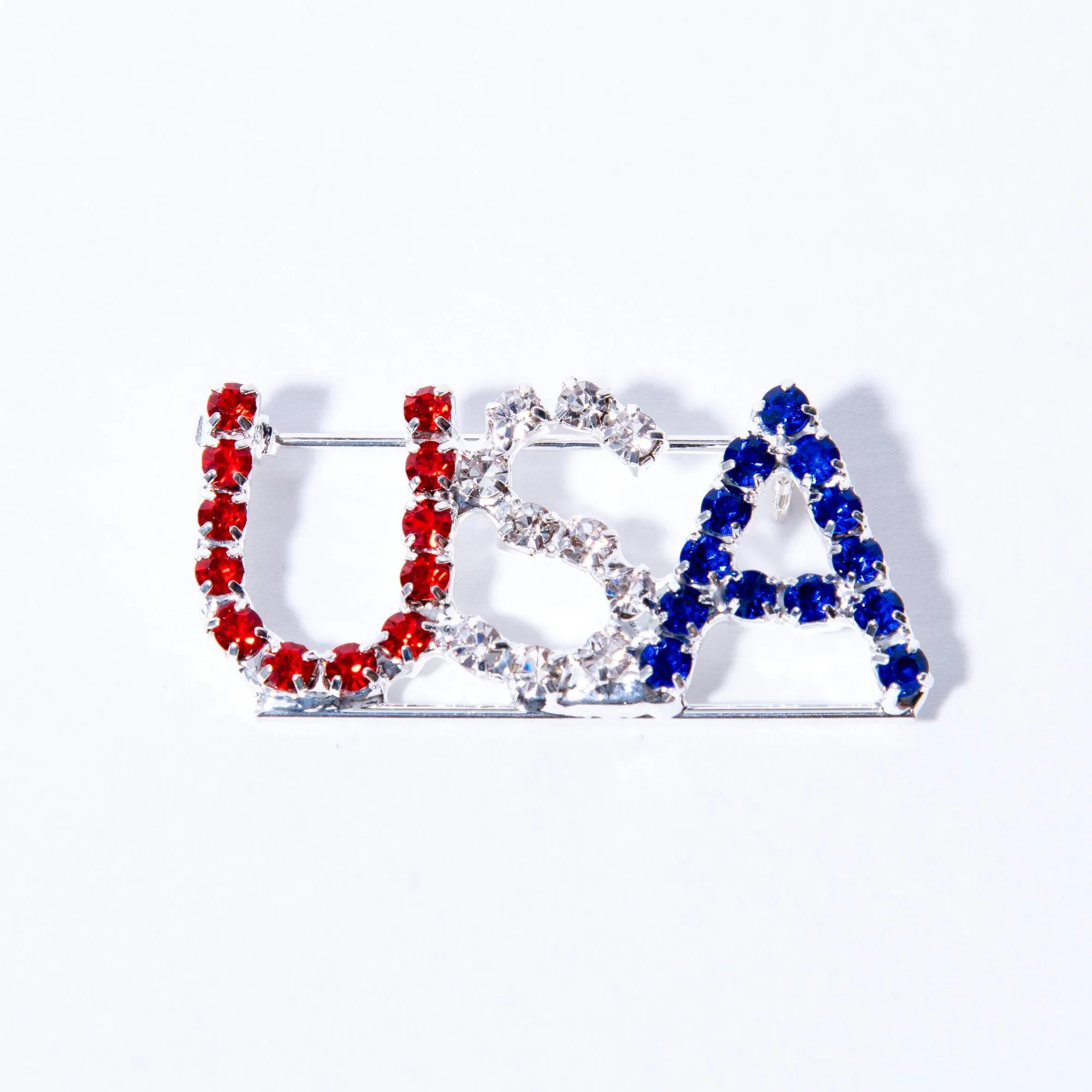 Rhinestone USA Pin
