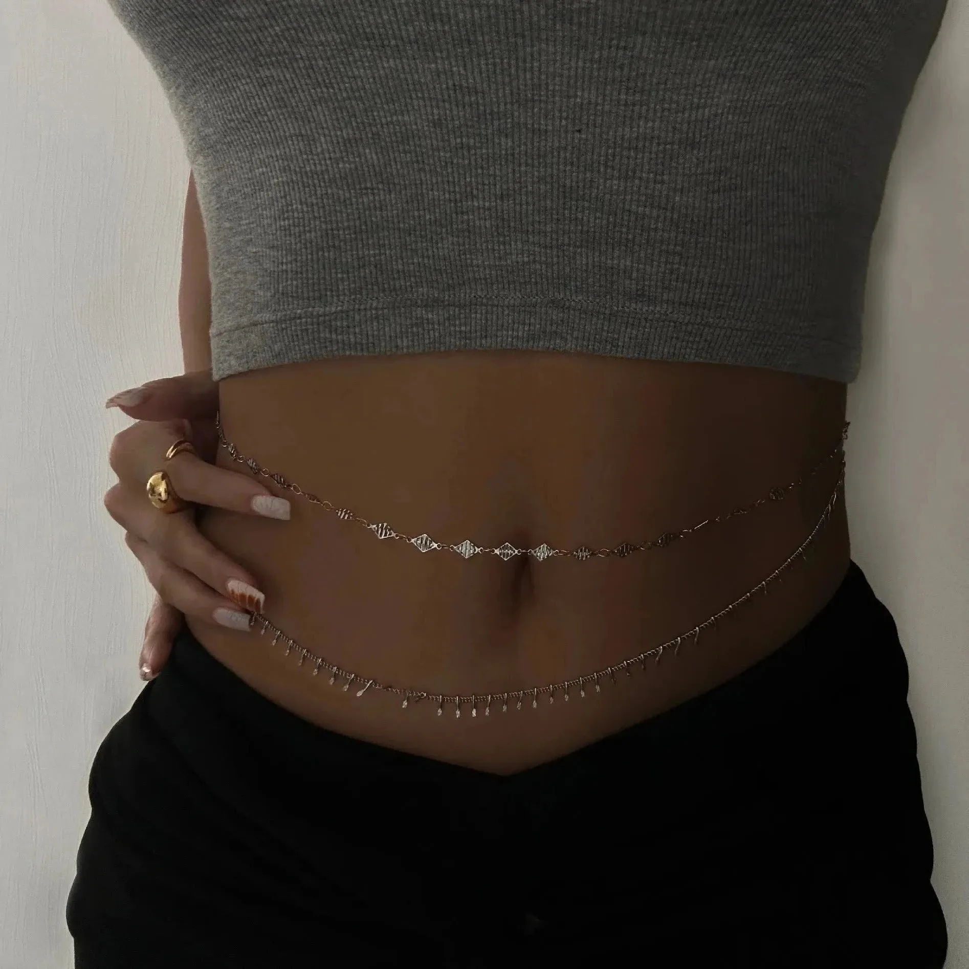 Rhinestone Women's Waist Chain