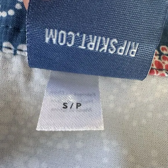 RipSkirt Hawaii Skirt La Boheme Blue Knee Length Wrap Skirt Small