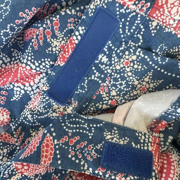 RipSkirt Hawaii Skirt La Boheme Blue Knee Length Wrap Skirt Small