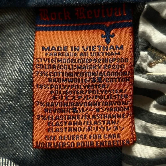 Rock Revival &quot;Maisky&quot; Easy Capri Cropped Blue Jeans Y2K Bling | Women's Size 27