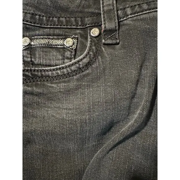 Rock Revival Cut-off Denim Shorts, Black, Size 29, Women's