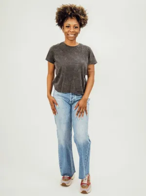 Rollas Classic Flare Crop Chloe Jeans - Vintage Blue