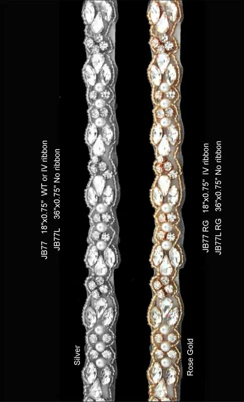 Rose Gold Rhinestone/Pearl Marquise Cut JB77 Belt