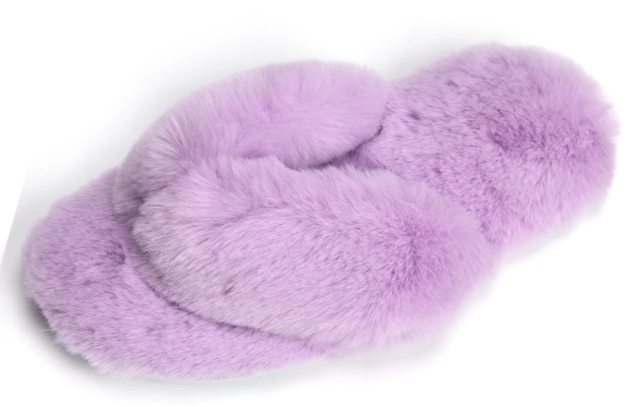 Roxoni Women's Indoor Cute Plush With Contrast Trimming House Slipper