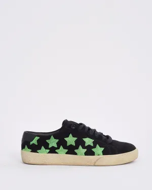 Saint Laurent Black Suede Star Court Sneaker - 38.5