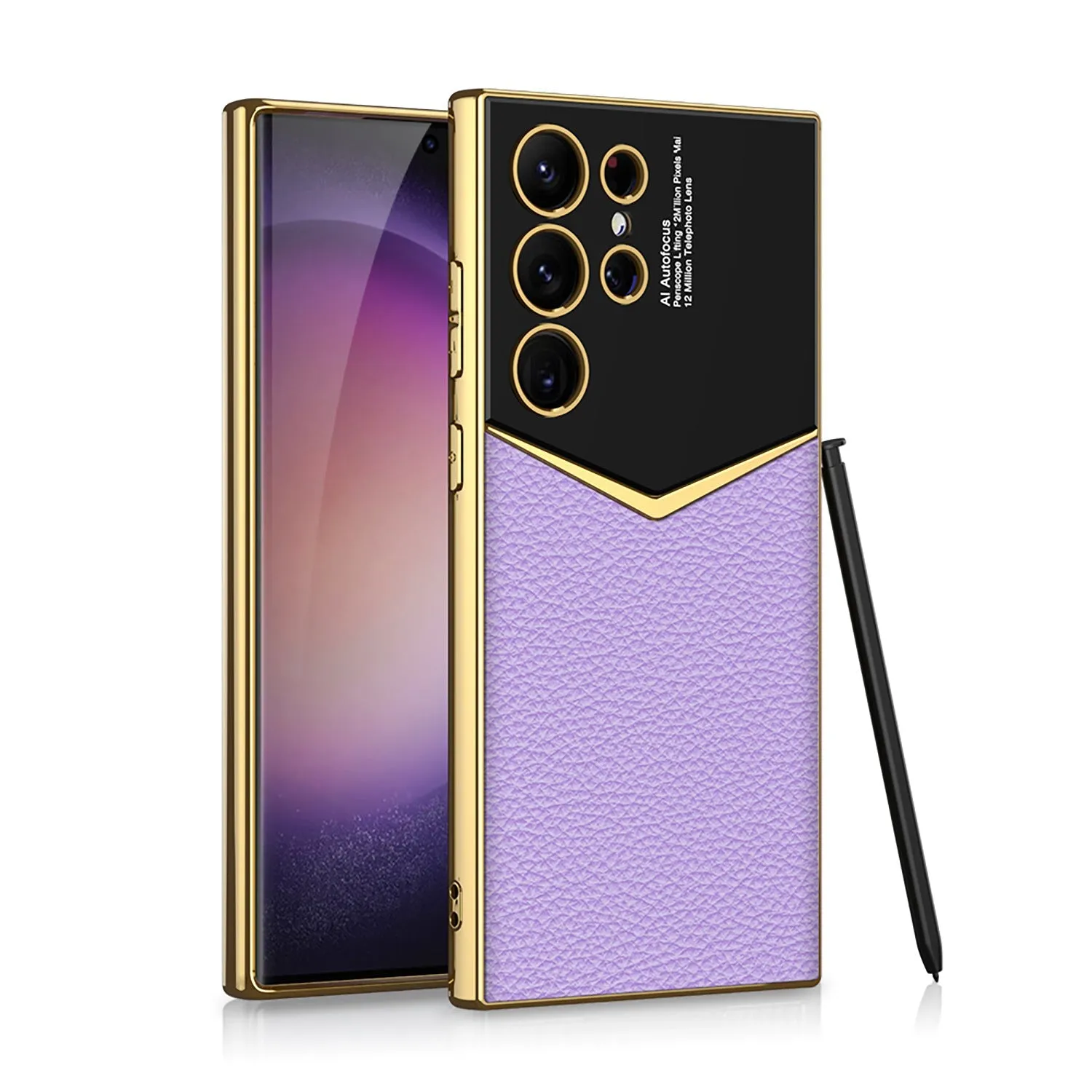 Samsung S24Ultra Electroplated Solid Color Leather S24 Series Case