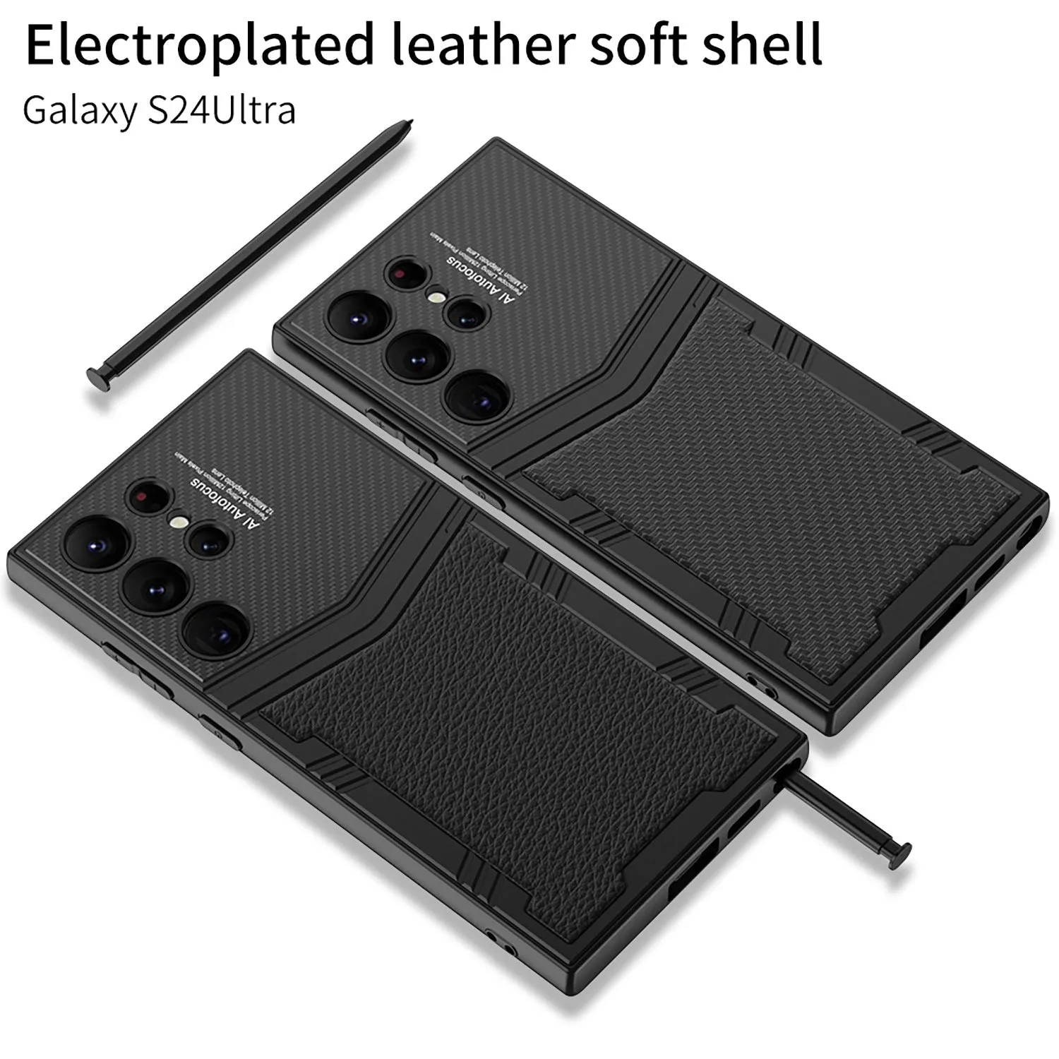 Samsung S24Ultra S24 Plus S24 Plain leather Protective Case