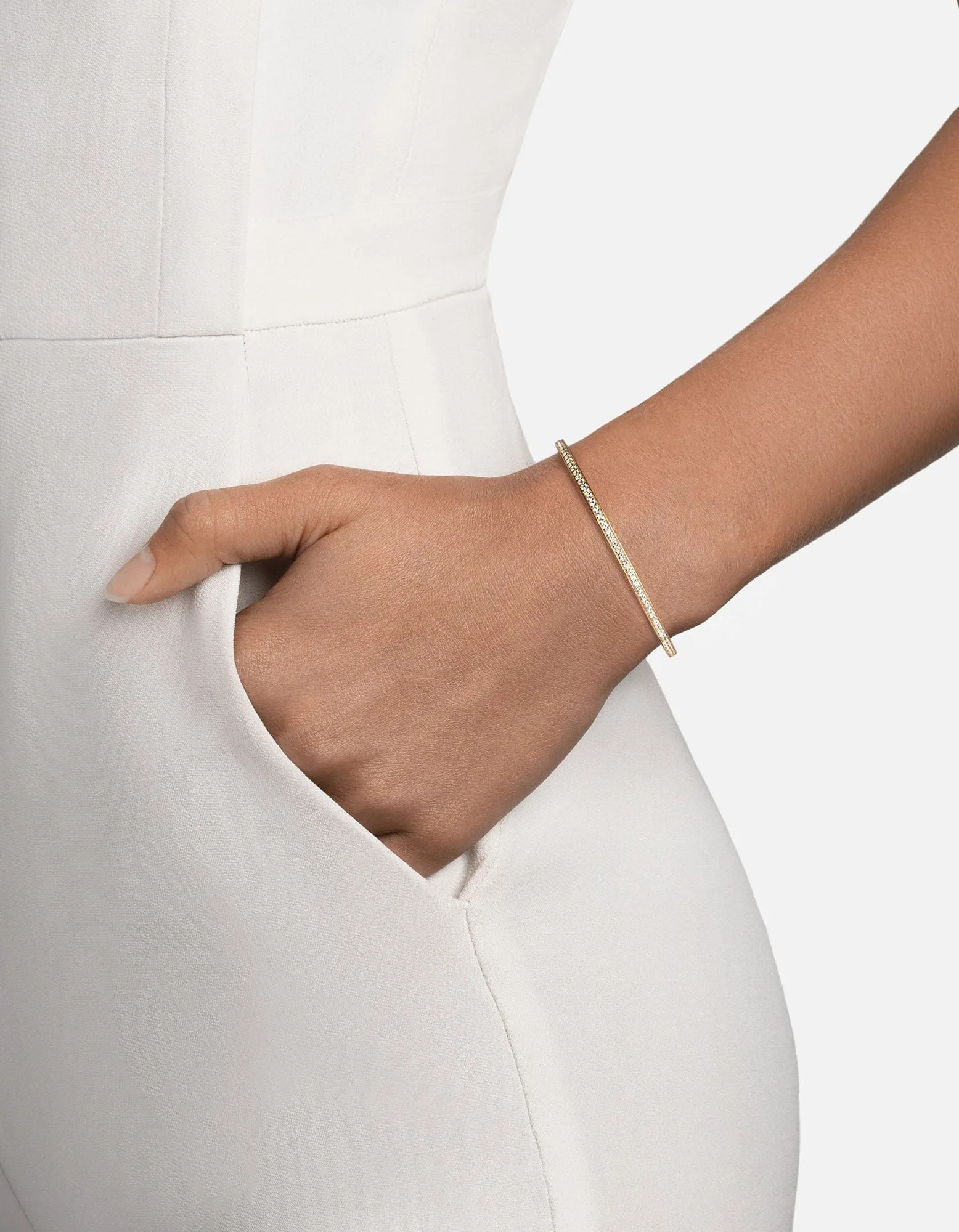 Set Cuff, Gold Pavé